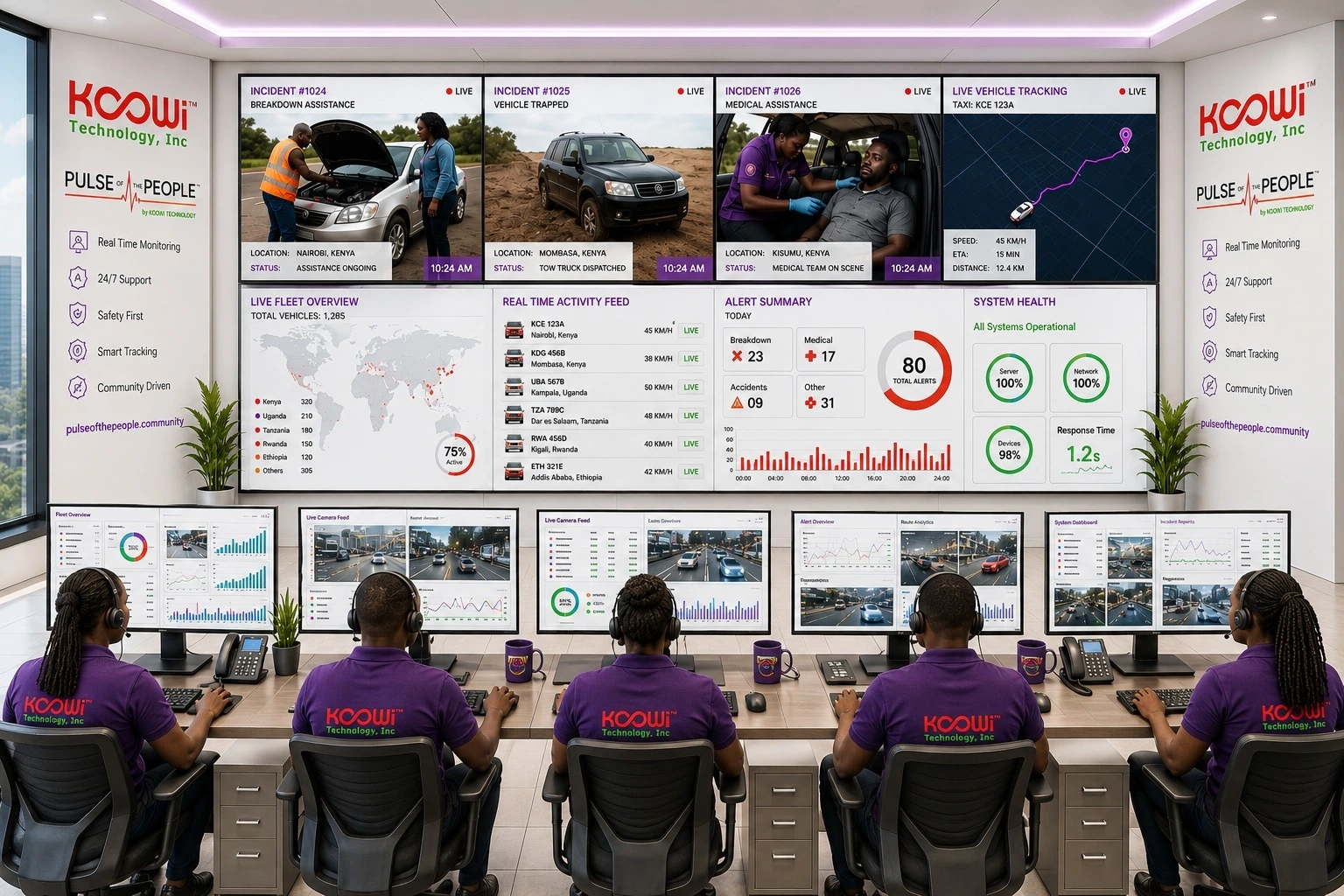 Maxie Taxie 24/7 live trip monitoring room